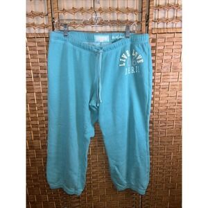 Y2K Green Aerie Capri Sweatpants Girly Crop Live Love Aerie SZ XL